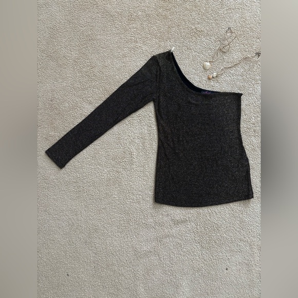 Black One-Shoulder Top - Size 38 - Picture 1 of 2